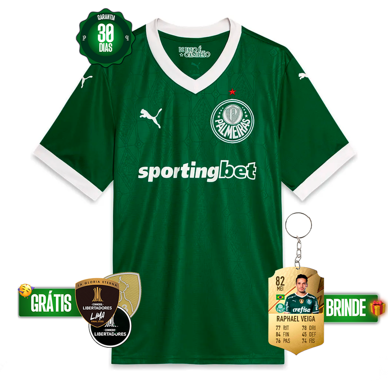 Camisa Palmeiras Home 2025/26 +5 PRESENTES HOJE! 🎁